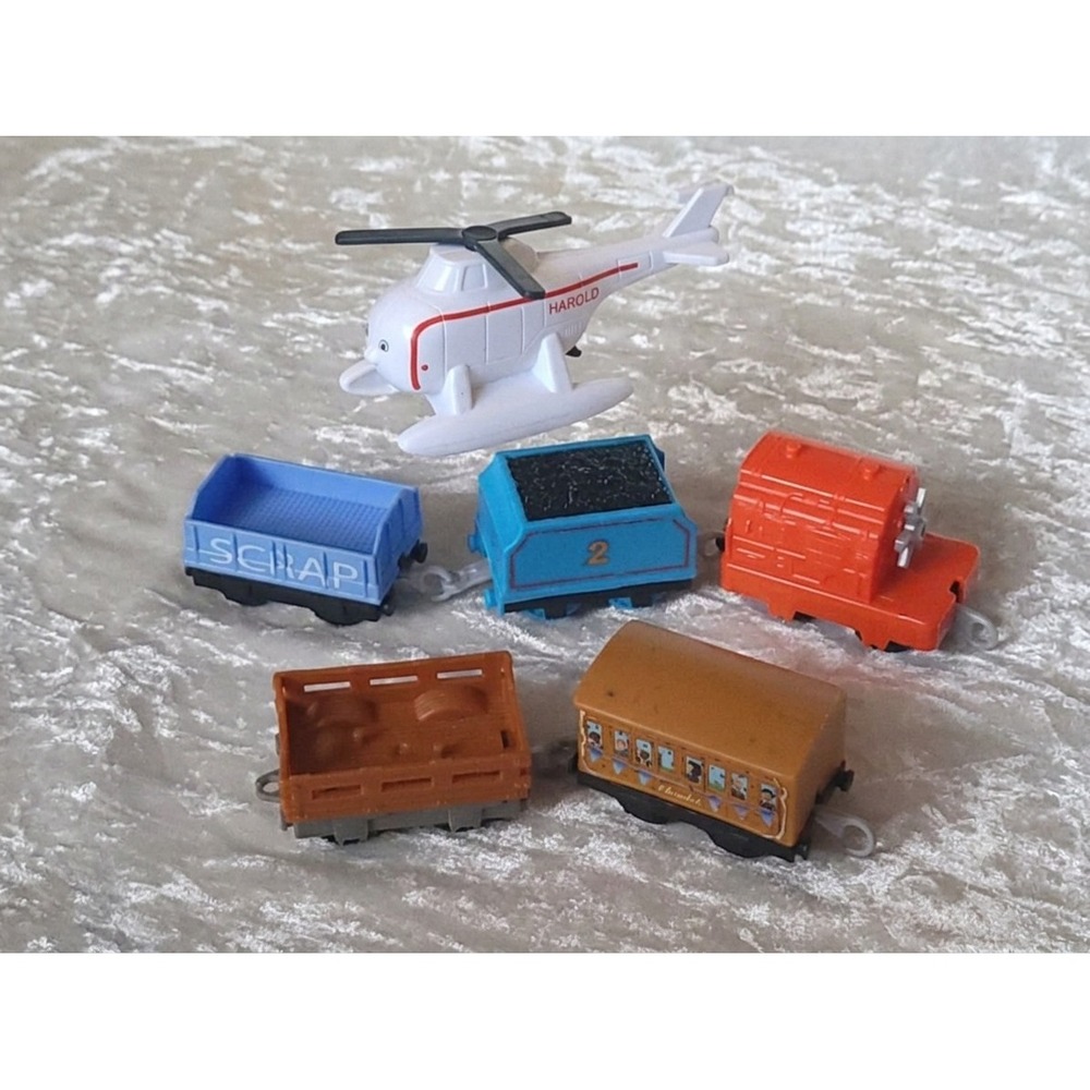 6 Thomas &‎ Friends TrackMaster Harold Helicopter Cargo Lot Mattel 2017